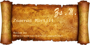 Zsarnai Mirtill névjegykártya